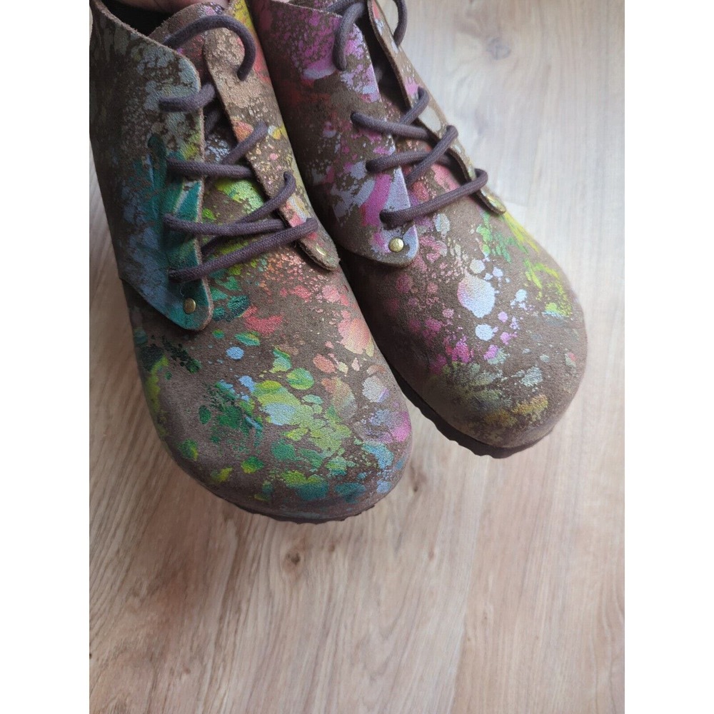 Birkenstock Dundee Chukka Paint Splatter Flower Crush RARE - Picture 3 of 16